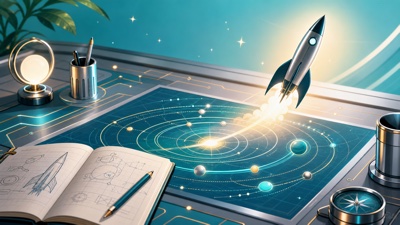 研究ノートと惑星カードを並べてトゥモローランドや未来のBGSを探すテマパ！オリジナル画像